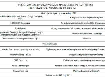 GIS DAY 2022 na Wydziale Nauk Geograficznych UŁ , 